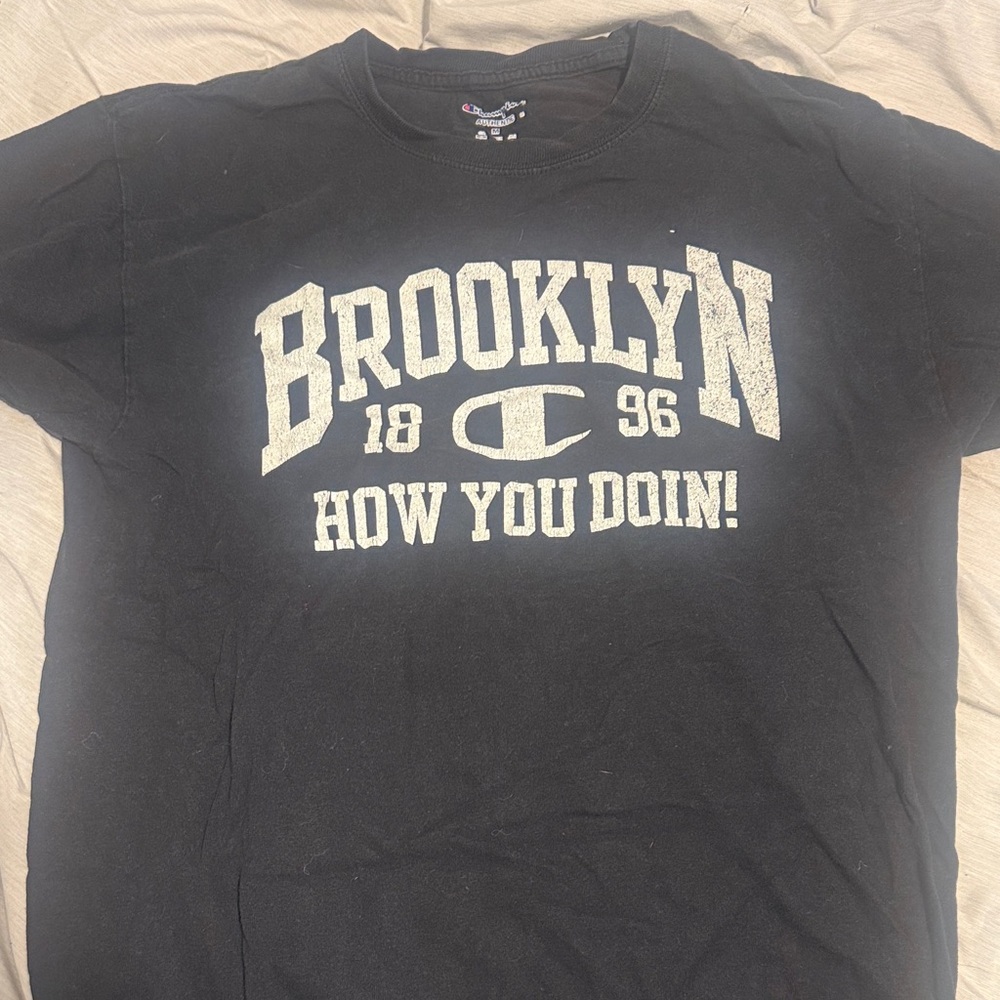 Champion Black Graphic Tee with Brooklyn Print